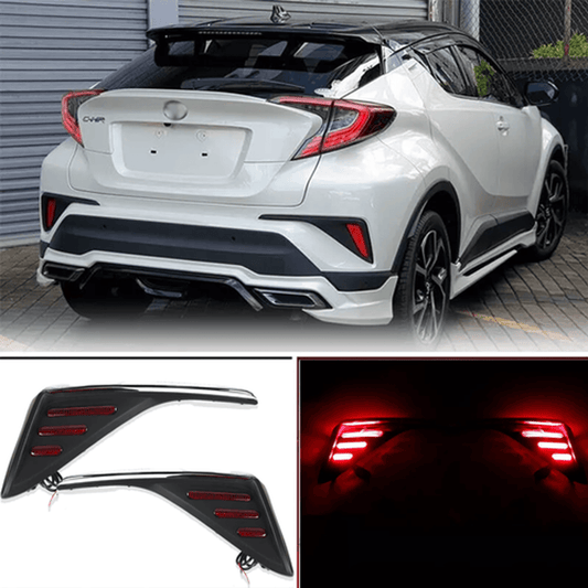 Solid Spare For 2016-2021 Toyota CHR C-HR Pair Rear Bumper Reflector Brake Light Lamp Pair