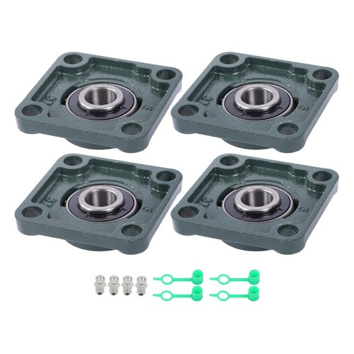 Solid Spare 4Pcs UCF204-12 Pillow Block Flange Bearing 3/4" Bore 4 Bolt Solid Base