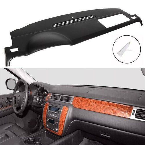 Solid Spare Dash Cover Cap Black For 2007-2014 Avalanche Suburban Tahoe Yukon Panel Pad
