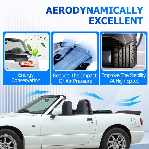 Solid Spare NEW Matte Black Duckbill Style Rear Trunk Lip Wing Spoiler FOR 90-97 Mazda Miata