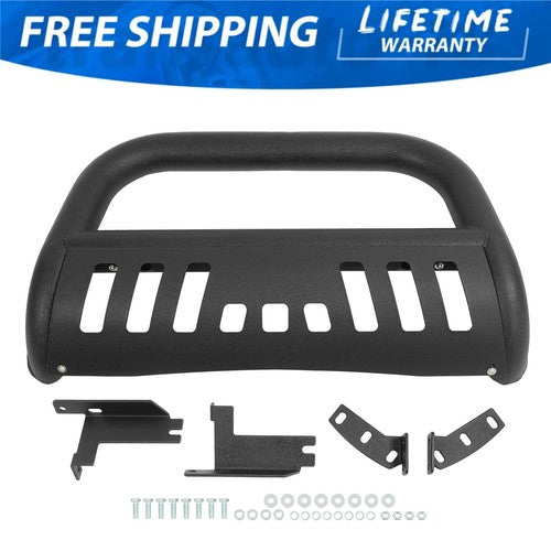 Solid Spare FOR 2005 05-11 DODGE DAKOTA TRUCK BLACK STEEL BULL BAR PUSH BUMPER GRILLE GUARD