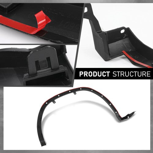 Solid Spare Fit For 2019-2022 Lexus RX350 RX450h Front Fender Flares Wheel Opening Molding