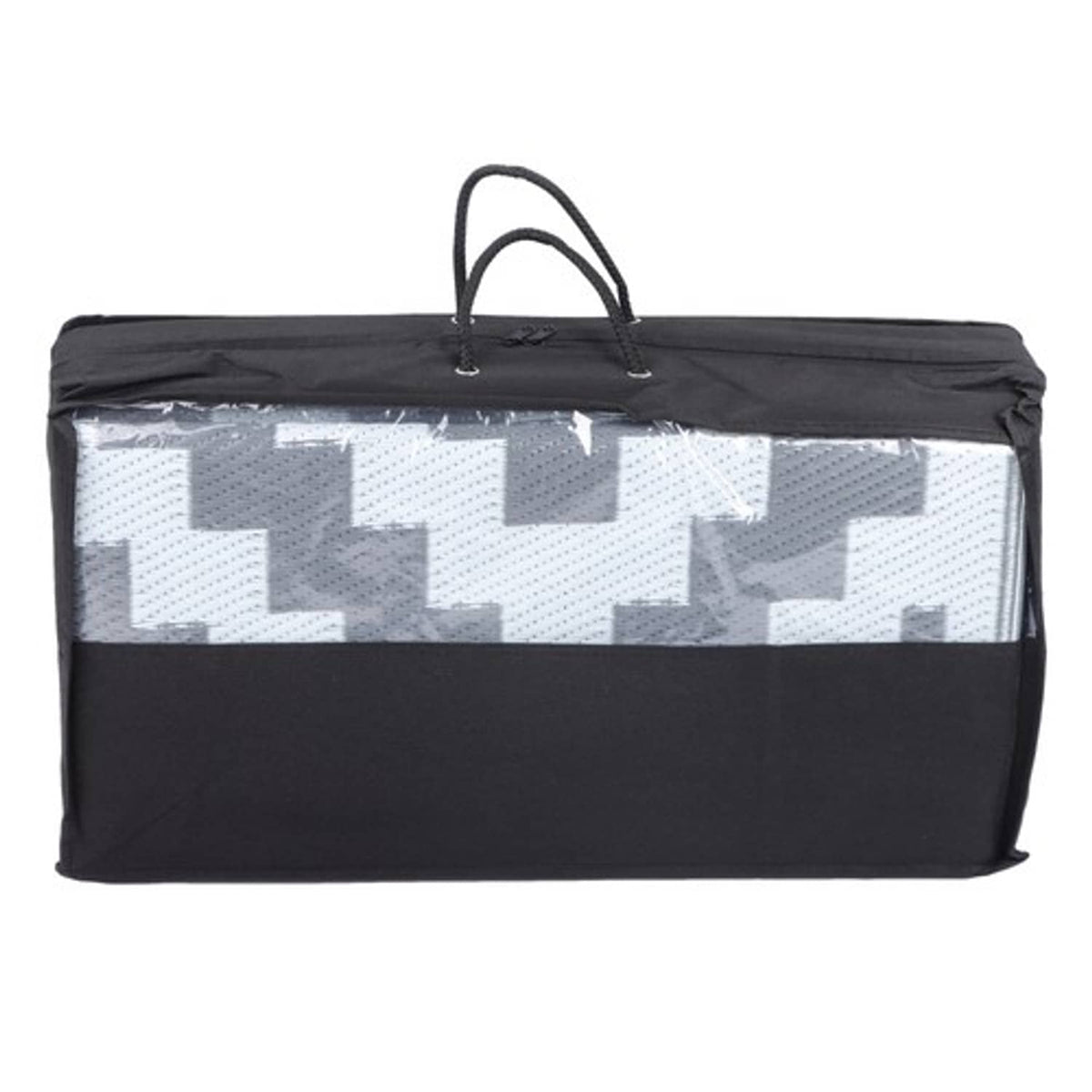 Solid Spare Gray & White 8x10ft Waterproof Plastic Straw Rug For Camping Outdoor Carpet