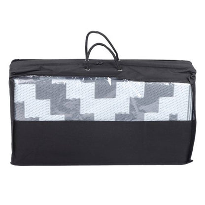 Solid Spare Gray & White 8x10ft Waterproof Plastic Straw Rug For Camping Outdoor Carpet