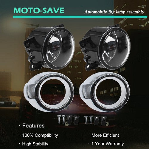 Solid Spare For Ford Focus 12-14 Bumper Lamp Fog Lights Driving Lights & Chrome Cover Bezel