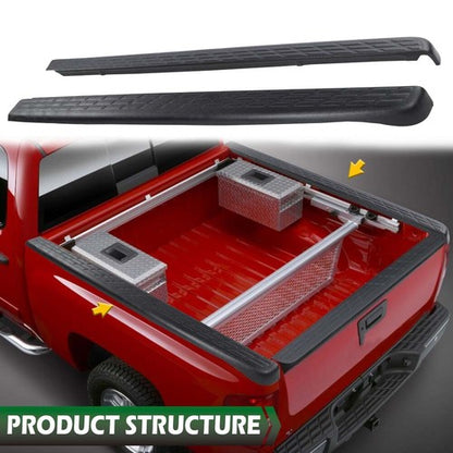 Solid Spare 5.8ft Bed Side Rail Cap Cover Protector Fit For 2007-2013 Chevy Silverado 1500