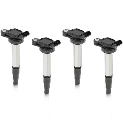 Solid Spare 4Pcs Ignition Coils Fit For 2009-2019 Toyota Corolla Prius 1.8L New