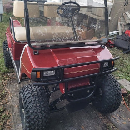 Solid Spare Black Steel Front Bumper Brush Guard For Club Car Golf Cart DS Models 1981-UP