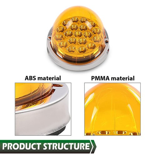 Solid Spare Universal Clear Amber Lens Watermelon 19 Led Marker Turn Signal Light
