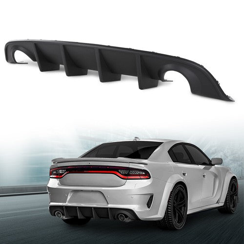 Solid Spare For 15-23 Dodge Charger SRT Factory Style Rear Diffuser Bumper Lip Lower Valance