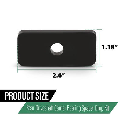 Solid Spare Fit For 2005-2020 Toyota Tacoma Rear Driveshaft Carrier Bearing Spacer Drop Kit