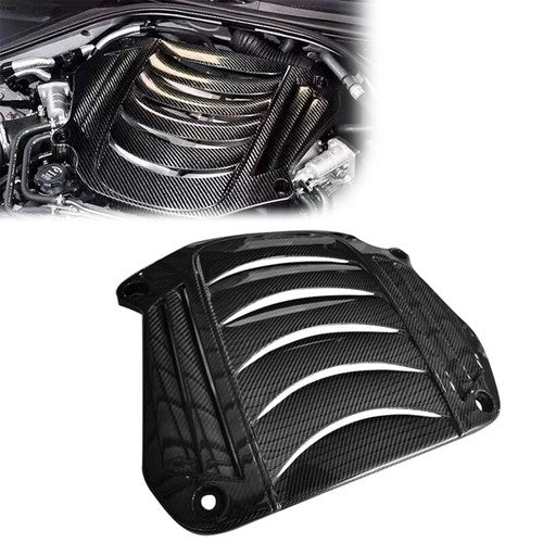 Fit 2009-2020 Nissan GT-R R35 GTR Real Carbon Fiber Shutters Engine Hood Cover