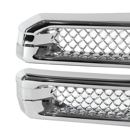 Chrome Fits GMC Sierra 1500 SLT AT4 2019-2022 Front Grille Covers Grill Overlay