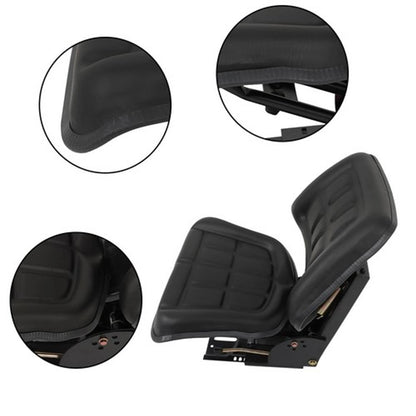 Solid Spare PVC Black Fullback Tractor Suspension Seat Fits For Ford & New Holland