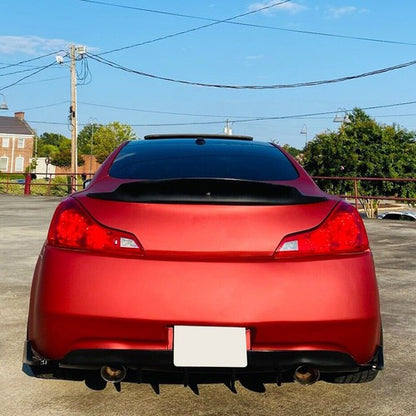 Solid Spare Rear Lower Bumper JDM Style Diffuser Lip For 03-07 Infiniti G35 2DR Coupe Black
