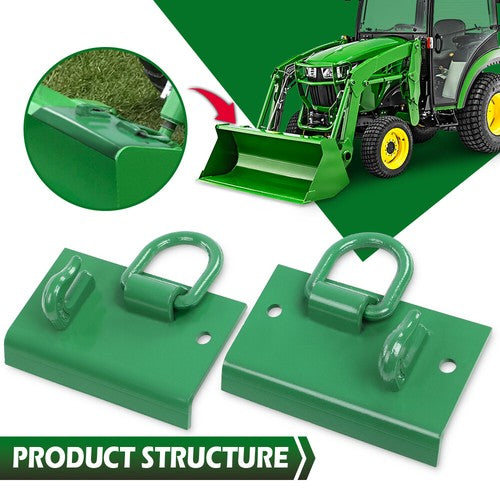 Solid Spare 2Pcs Bolt on Grab Hooks D Rings For John Deere Compact Tractor 1025R 2032R 3320