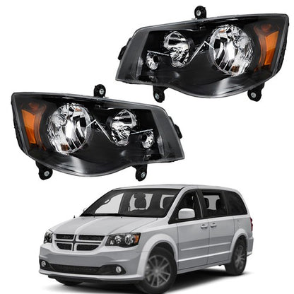 Solid Spare RH+LH For dodge Grand Caravan 2008-16 Town&Country 2011-2018 Headlights Halogen