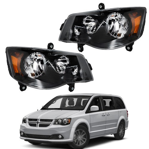 Solid Spare RH+LH For dodge Grand Caravan 2008-16 Town&Country 2011-2018 Headlights Halogen