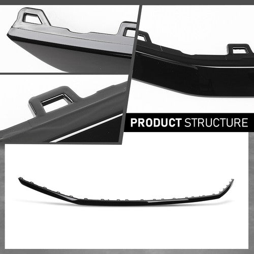 Solid Spare Fit For 2018-2020 Audi SQ5 Q5 Front Bumper Cover Molding Trim Impact Strip Black