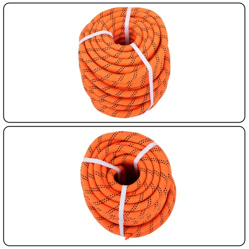 Solid Spare 3/4 in X120' 48 Stranded Braided Rope Breaking Strength 8626 Pounds Orange Black
