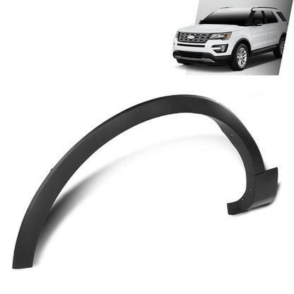 Solid Spare Front Left Side Fender Flare Wheel Arch Molding Fit For 2016-2019 Ford Explorer