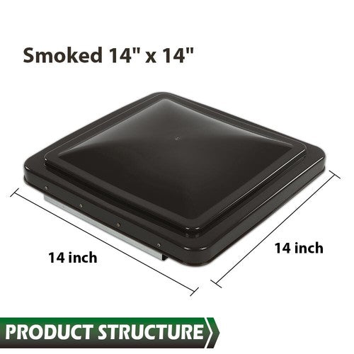 Solid Spare 14"X14" RV Replacement Roof Vent Cover Smoked Camper (Trailer) Vent Cover