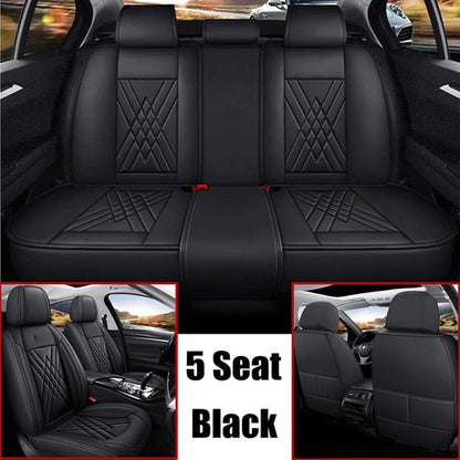 Leather Seat Covers Set for 2013-2026 Toyota Tacoma 5 Seats Front Rear Protector