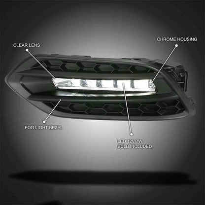 Pair Front  LED Fog Lights Lamps DRL For 2019 2020-2022 Honda HR-V HRV LH & RH
