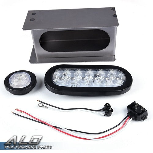 Solid Spare Fit For Trailer/Truck LED Steel Housing Box 6"Oval Tail Light 2"Marker Light
