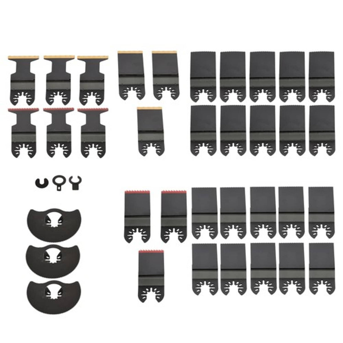 Solid Spare for Wood Metal Plastic 35Pcs 7 Types Oscillating Saw Blade Combination