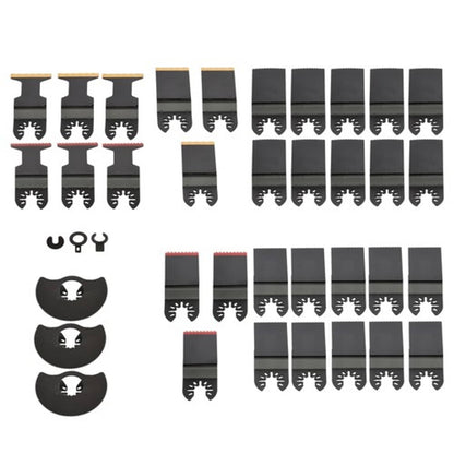 Solid Spare for Wood Metal Plastic 35Pcs 7 Types Oscillating Saw Blade Combination