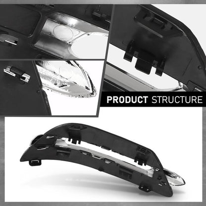 Solid Spare Fit For 2012-2015 Mercedes Benz C-Class Daytime Running Light Cover Left Side