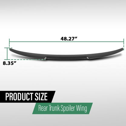 Solid Spare Fit For 19-24 BMW G20 330i G80 M3 Rear Trunk Spoiler Wing M3 Style Gloss Black