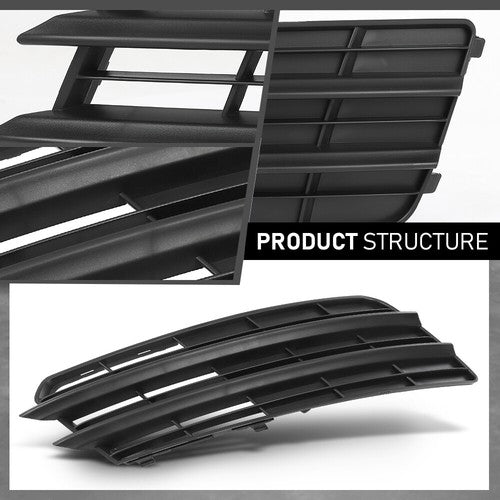 Solid Spare Fit For 2011-2014 Audi A7 Front Bumper Insert Fog Light Cover Left+Right Side