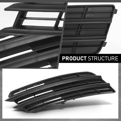 Solid Spare Fit For 2011-2014 Audi A7 Front Bumper Insert Fog Light Cover Left+Right Side