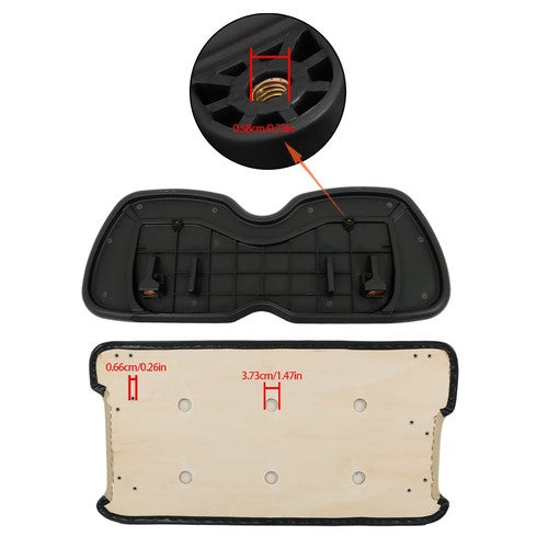 Solid Spare For Club Car Precedent 2004-2011 Models Front Seat Bottom & Backrest Assemblies
