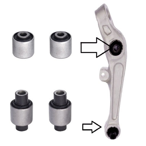 Solid Spare For Nissan 350Z 2003 04-09 Set Of 4 Front Lower Control Arm Bushing Durable