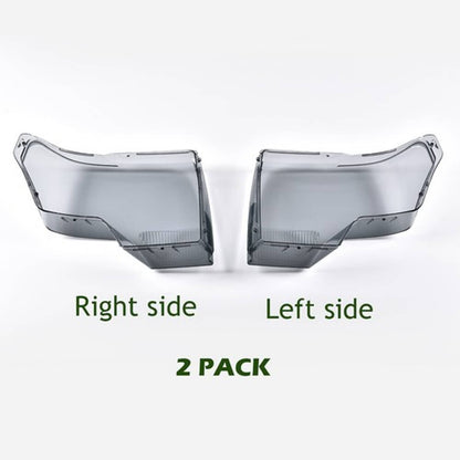 Solid Spare Fit For 2009-2014 Ford F150 F-150 Smoked Headlight Replacement Lens Left+Right