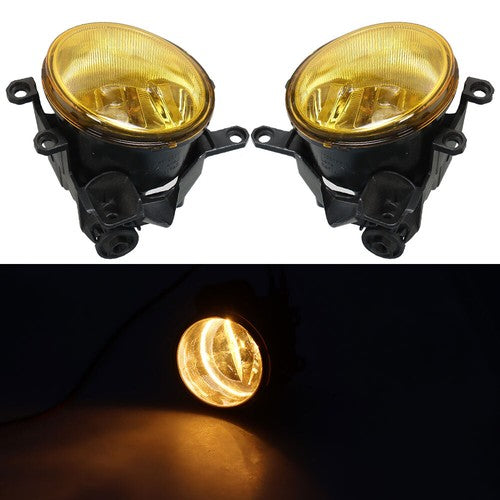 Solid Spare Side RH+LH For 16-20 Toyota Tacoma Amber Lens Clear Fog Lights Assembly