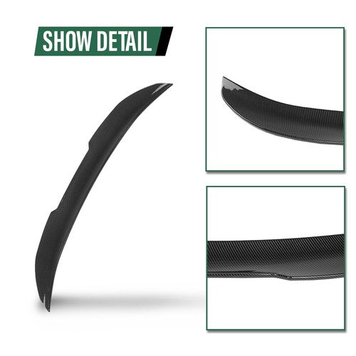 Solid Spare Fit For 2007-2013 BMW E92 M3 Coupe Carbon Look PSM Style Rear Trunk Spoiler Wing