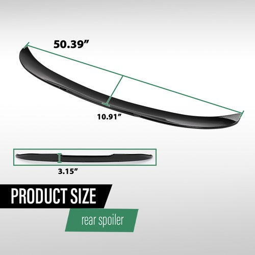 Solid Spare Rear Trunk Spoiler Wing Fit For 11-17 BMW F10 528i 535i M5 Gloss Black PSM Style