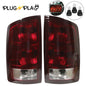 Solid Spare Pair Red Smoked Tail Lights w/Bulbs For 2002-2006 Dodge Ram 1500 03-06 2500 3500