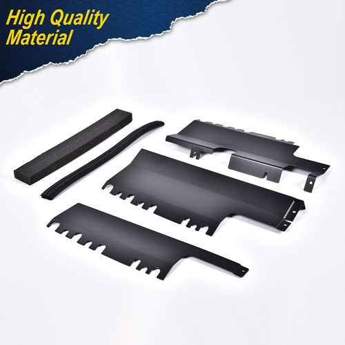 Solid Spare Radiator Shroud Cooling Plate Kit Fit For 2015-2018 Subaru WRX & STi Black