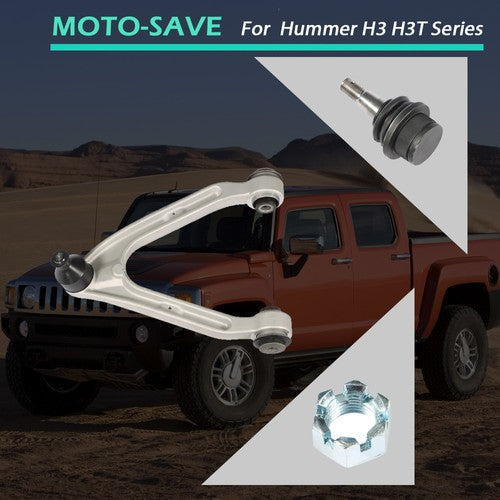 Solid Spare Fit For Hummer H3 H3T Series Set of 4 Control Arm Ball Joint Front Upper Lower