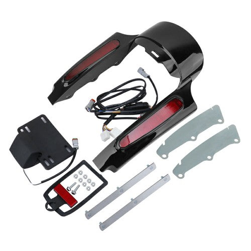 Solid Spare Rear Fender Fascia w/ Led Light Fit For Touring Road Glide King 2009-2013 New