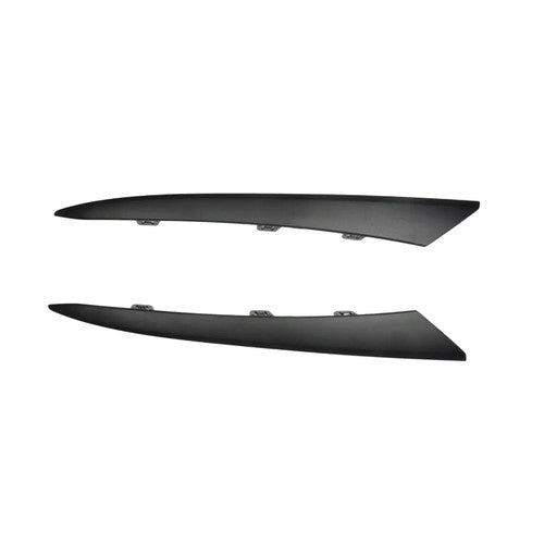 Solid Spare W/Molding Fog Lights Black Plastic Upper Lower Grill Set For Honda Civic 2022-23