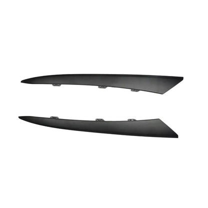Solid Spare W/Molding Fog Lights Black Plastic Upper Lower Grill Set For Honda Civic 2022-23