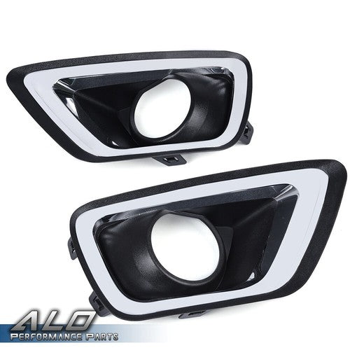 Solid Spare Fit For 2015-2020 Chevy Colorado Clear Lens Fog Light W/Chrome Trim Bezel+Switch