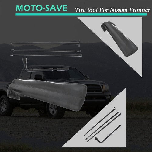 Solid Spare For 05-14 Nissan Frontier 4-Piece Premium Spare Tire Wrench Tool Kit