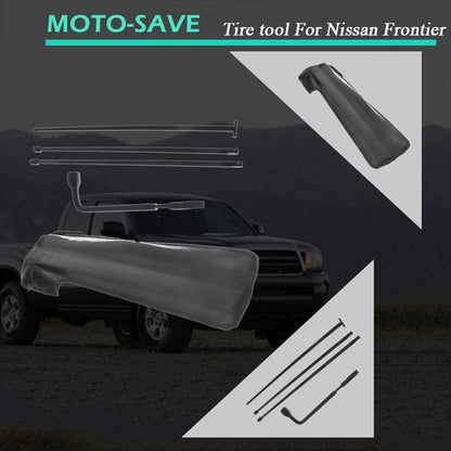 Solid Spare For 05-14 Nissan Frontier 4-Piece Premium Spare Tire Wrench Tool Kit